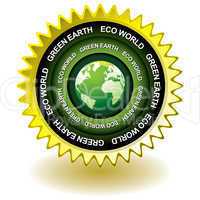 Green earth eco icon