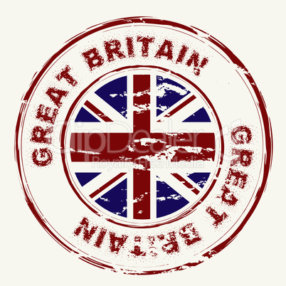 great britain grunge ink stamp