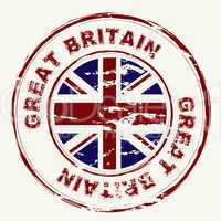 great britain grunge ink stamp