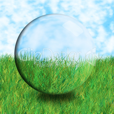 glass ball grass