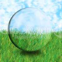 glass ball grass