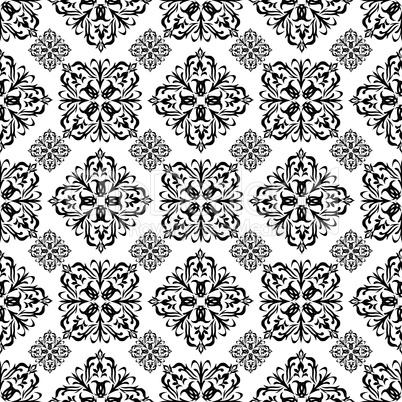 floral wallpaper black