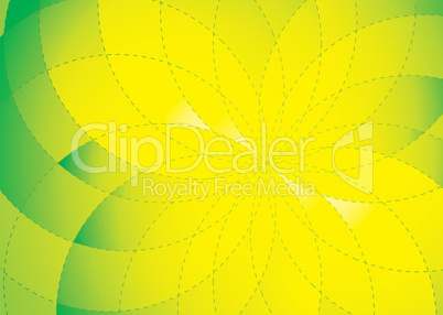 floral radiate background green