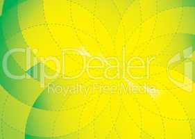 floral radiate background green