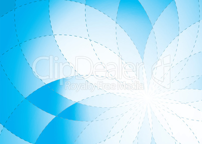 floral radiate background blue