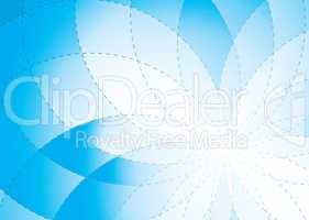 floral radiate background blue