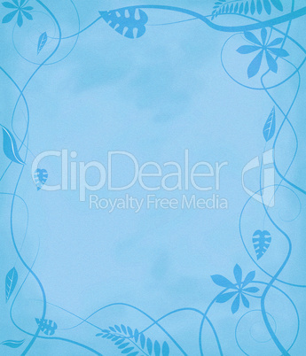 floral mottled paper blue