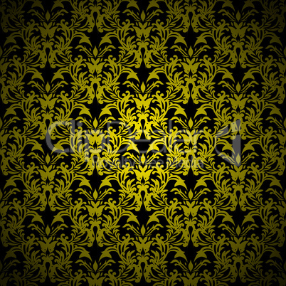 floral gothic gold