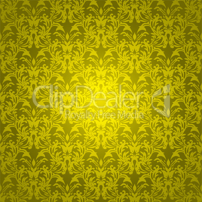 floral gothic bright gold