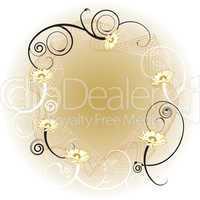 floral circle gold