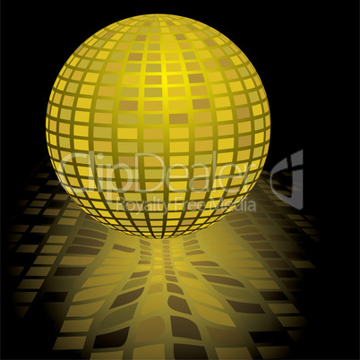 disco ball gold