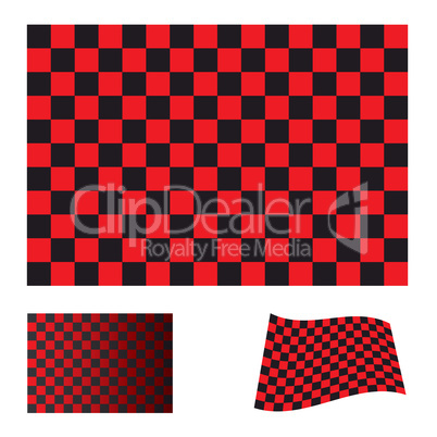 checkered red flag