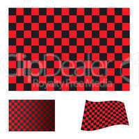 checkered red flag