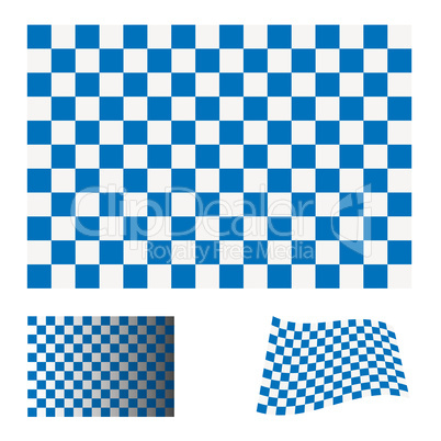 checkered blue flag