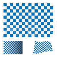 checkered blue flag