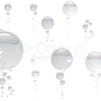 bubble clear silver
