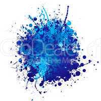 blue ink splat