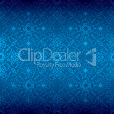 blue floral spiral background