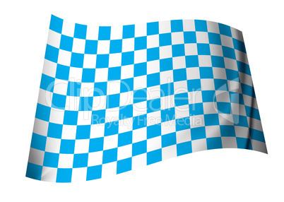 blue checkered flag