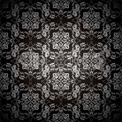 black floral repeat