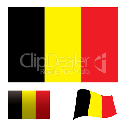 Belgium flag set