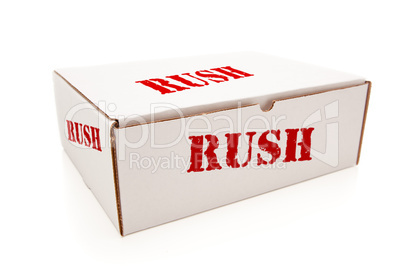 White Box with Rush on Sides Isolated