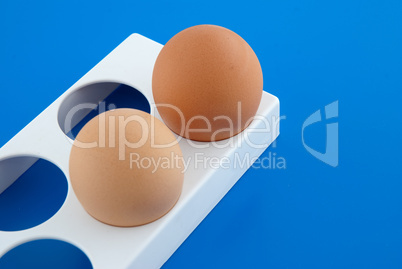 Two chicken eggs