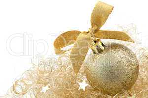 Weihnachtskugel mit Schleife / christmas ball with ribbon