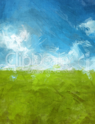 blue green abtsract landscape