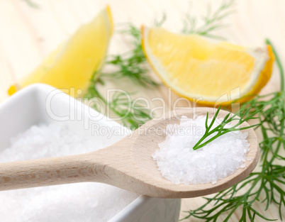 Meersalz, Dill und Zitrone / salt, dill and lemon
