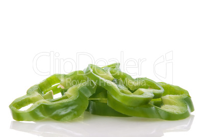 Sliced green pepper