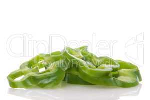 Sliced green pepper