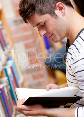 man reading a book