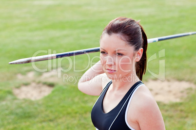 athlete ready to throw javelin