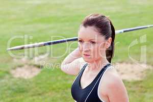 athlete ready to throw javelin