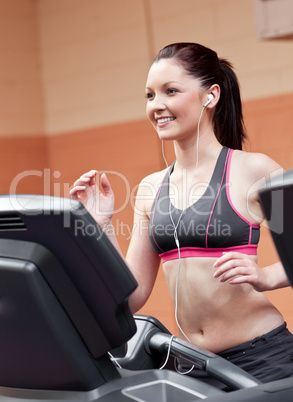 Smiling athletic woman
