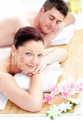 couple enjoying a back massage