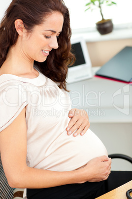 Pregnant businesswoman