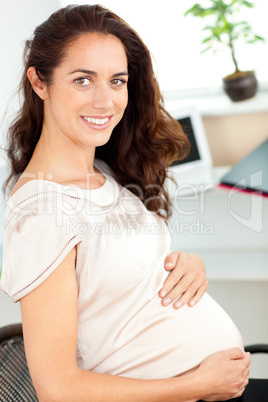 Pregnant businesswoman