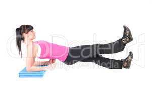 Fitness instructor  isolated on white