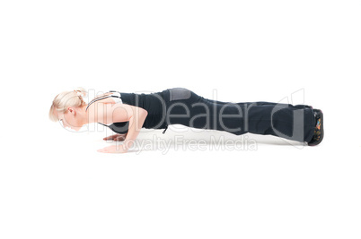 Fitness instructor  isolated on white