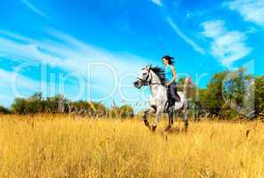 Girl on a horse