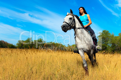 Girl on a horse