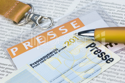 Presseausweis Press card