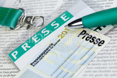 Presseausweis Press card