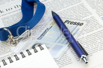 Presseausweis Press card