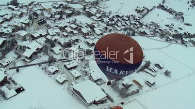 view aus hot-ballon über tannheim