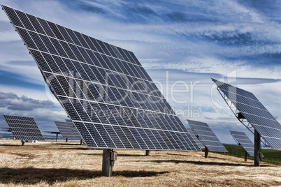 HDR Photograph of Green Energy Photovoltaic Solar Panels