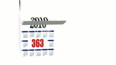 New Year 2010-2011 calendar, white background