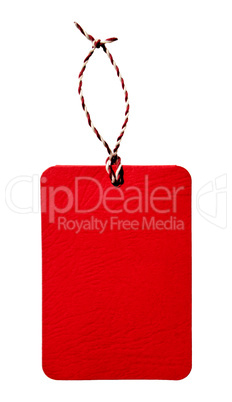 Red tag isolated